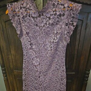 Lilac purple lace dress